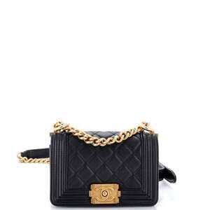 Chanel Boy Flap Bag Quilted Caviar Mini #299264C48B